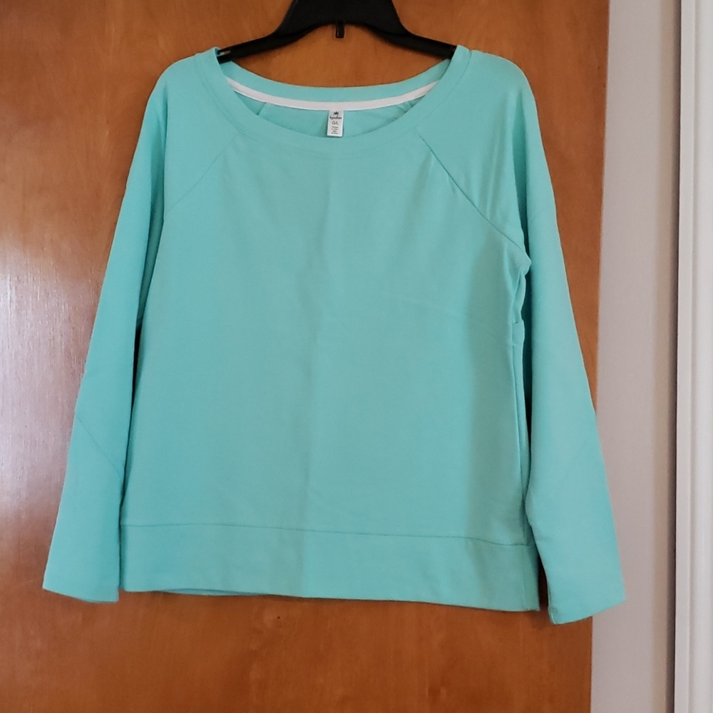 BNWOT Womens Kyodan Mint Athletic Wear Sweater Lg